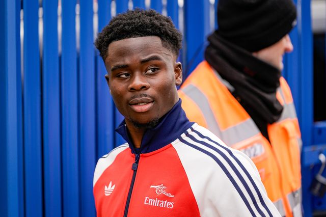 Bukayo Saka of Arsenal arrives at the stadium prior to kick off during the Emirates FA Cup fifth round match Mansfield Town vs Arsenal at One Call Stadium, Mansfield, United Kingdom on 07 March 2026

(Photo by Maynard Manyowa/News Images)