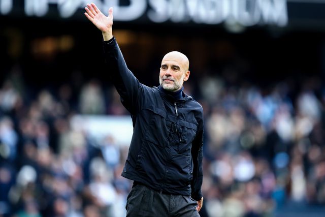 Josep Guardiola manager of Manchester City claps fans after 3-0 win after the Premier League match Manchester City vs Brentford at The City in the Community Etihad Stadium, Manchester, United Kingdom on 09 May 2026

(Photo by Jorge Horsted/News Images)