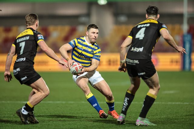 George Williams of Warrington Wolves breaks with the ball during the Betfred Super League Round 4 match York Knights vs Warrington Wolves at LNER Community Stadium, York, United Kingdom on 06 March 2026

(Photo by Mark Cosgrove/News Images)