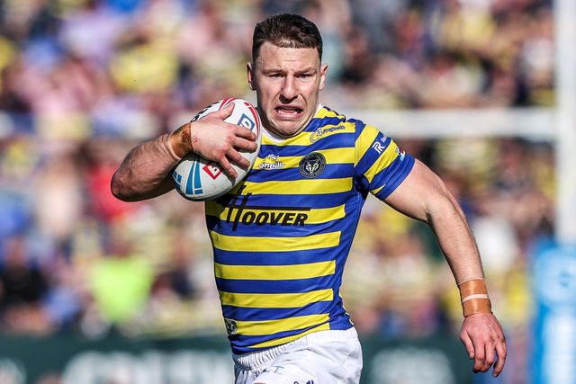 George Williams of Warrington Wolves breaks with the ball during the Betfred Super League round 5 match Warrington Wolves vs Castleford Tigers at The Halliwell Jones Stadium, Warrington, United Kingdom on 21 March 2026

(Photo by Alfie Cosgrove/News Images)