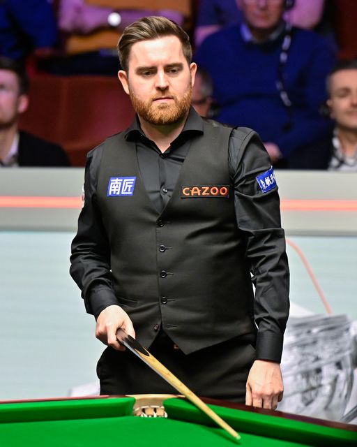 Jak Jones looks over the table, during the Cazoo World Championships 2024 at Crucible Theatre, Sheffield, United Kingdom, 4th May 2024

(Photo by Cody Froggatt/News Images)