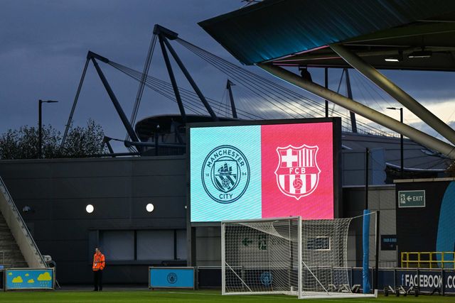 A general view of the Joie Stadium during Barcelona women Champions league open training session at Joie Stadium, Manchester, United Kingdom, 8th October 2024

(Photo by Cody Froggatt/News Images)