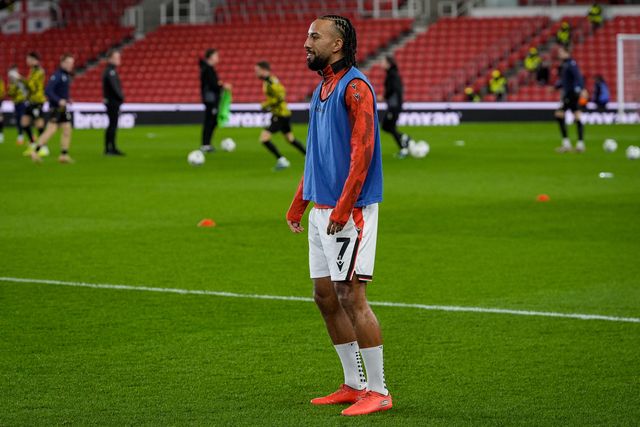 Sorba Thomas of Stoke City in the pregame warmup session during the Sky Bet Championship match Stoke City vs Oxford United at Bet365 Stadium, Stoke On Trent, United Kingdom on 25 February 2026

(Photo by Maynard Manyowa/News Images)