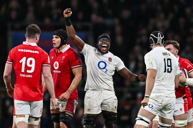 Maro Itoje of England celebrates winning a turn over during the 2024 Guinness 6 Nations match England vs Wales at Twickenham Stadium, Twickenham, United Kingdom, 10th February 2024

(Photo by Craig Thomas/News Images)