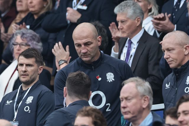 Steve Borthwick head coach of England takes his seat during the Quilter Nations Series 2025 match England vs Australia at Allianz Stadium, Twickenham, United Kingdom, 1st November 2025

(Photo by Mark Cosgrove/News Images)

*** GER AUT SUI OUT ***