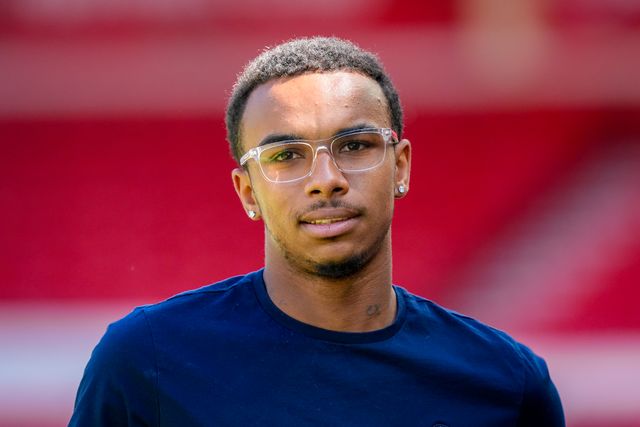 Eli Junior Kroupi of Bournemouth inspects the pitch prior to kick off during the Premier League match Nottingham Forest vs Bournemouth at City Ground, Nottingham, United Kingdom on 24 May 2026

(Photo by Maynard Manyowa/News Images)