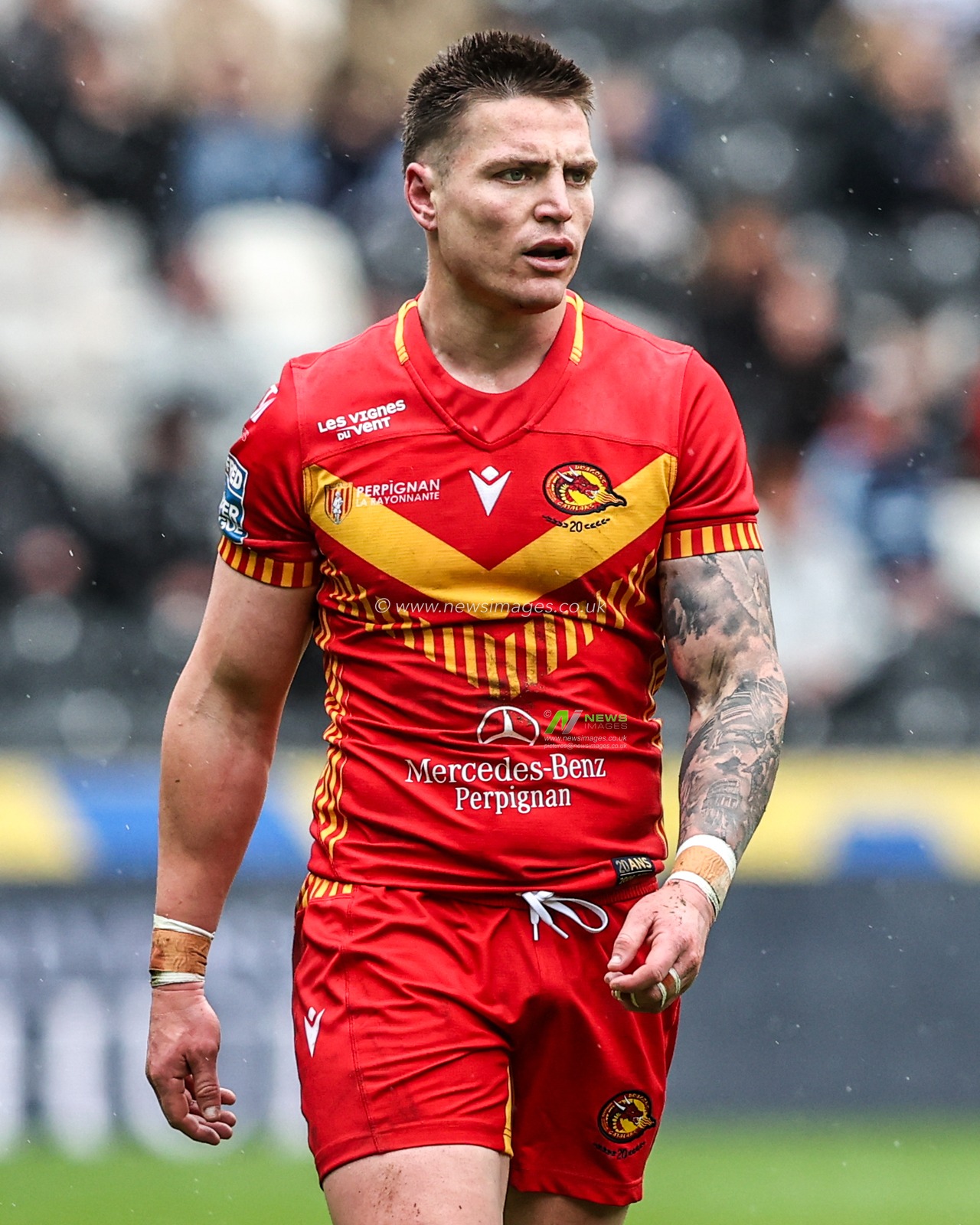 Zac Lipowicz of Catalans Dragons during the Betfred Super League round 6 match Hull FC vs Catalans Dragons at MKM Stadium, Hull, United Kingdom on 29 March 2026

(Photo by Alfie Cosgrove/News Images)
