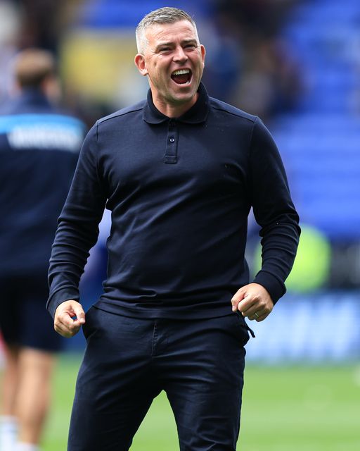 Steven Schumacher manager of Bolton Wanderers celebrates 2-1 win after the Sky Bet Championship match Bolton Wanderers vs Preston North End at Toughsheet Community Stadium, Bolton, United Kingdom on 15 August 2026

(Photo by Jorge Horsted/News Images)