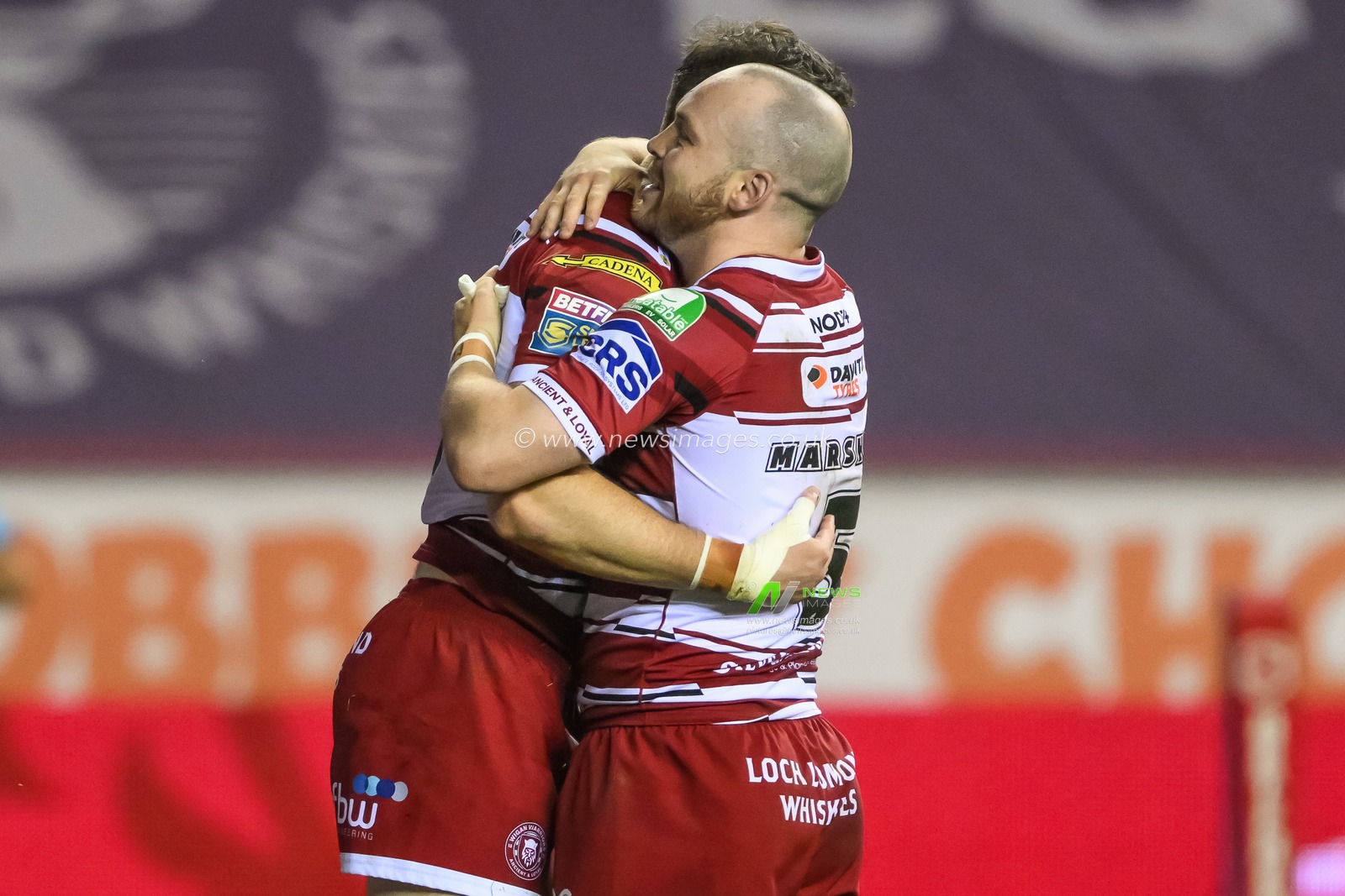 Jake Wardle of Wigan Warriors celebrates his try during the Betfred Super League Round 27 match Wigan Warriors vs Salford Red Devils at The Brick Community Stadium, Wigan, United Kingdom, 19th September 2024

(Photo by Craig Thomas/News Images)