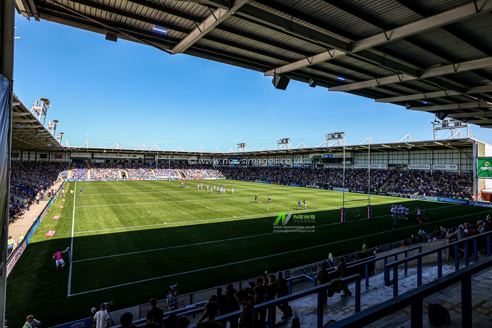 A general view of Halliwell Jones Stadium during the Betfred Super League round 12 match Warrington Wolves vs Bradford Bulls at The Halliwell Jones Stadium, Warrington, United Kingdom on 24 May 2026

(Photo by Alfie Cosgrove/News Images)
