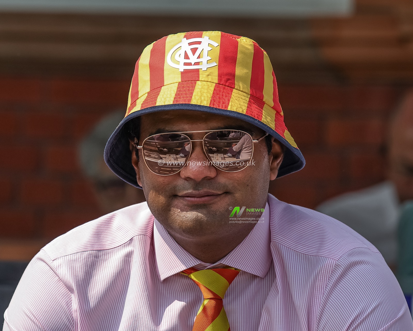 Marylebone Cricket Club members sit in the sun in the Lords Pavilion during the 3rd Rothesay Test Match Day 5 England v India at Lords, London, United Kingdom, 14th July 2025

(Photo by Mark Cosgrove/News Images)