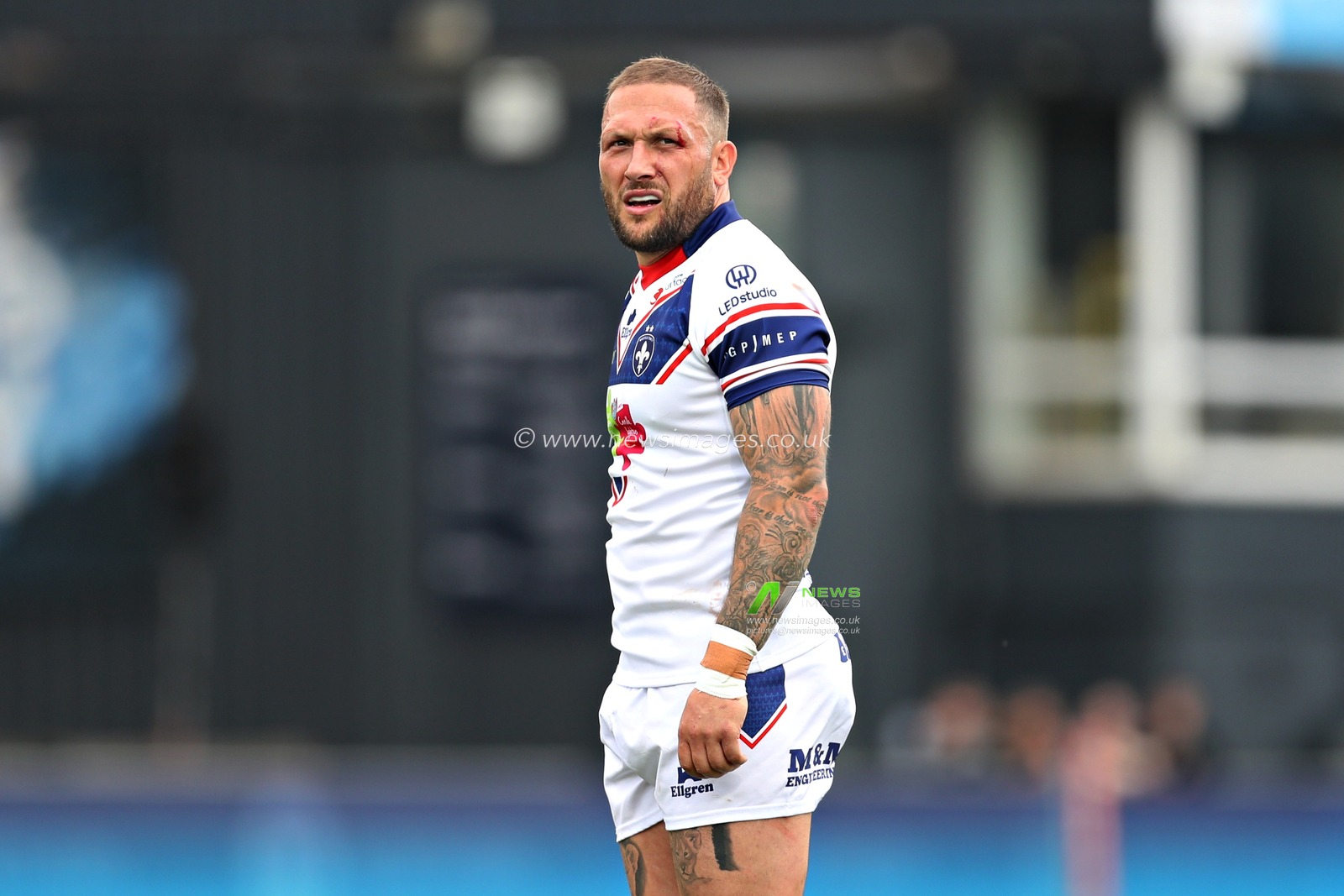 Josh Griffin of Wakefield Trinity during the Betfred Super League Round 14 match Wakefield Trinity vs Leigh Leopards at DIY Kitchens Stadium, Wakefield, United Kingdom, 15th June 2025

(Photo by Sam Eaden/News Images)