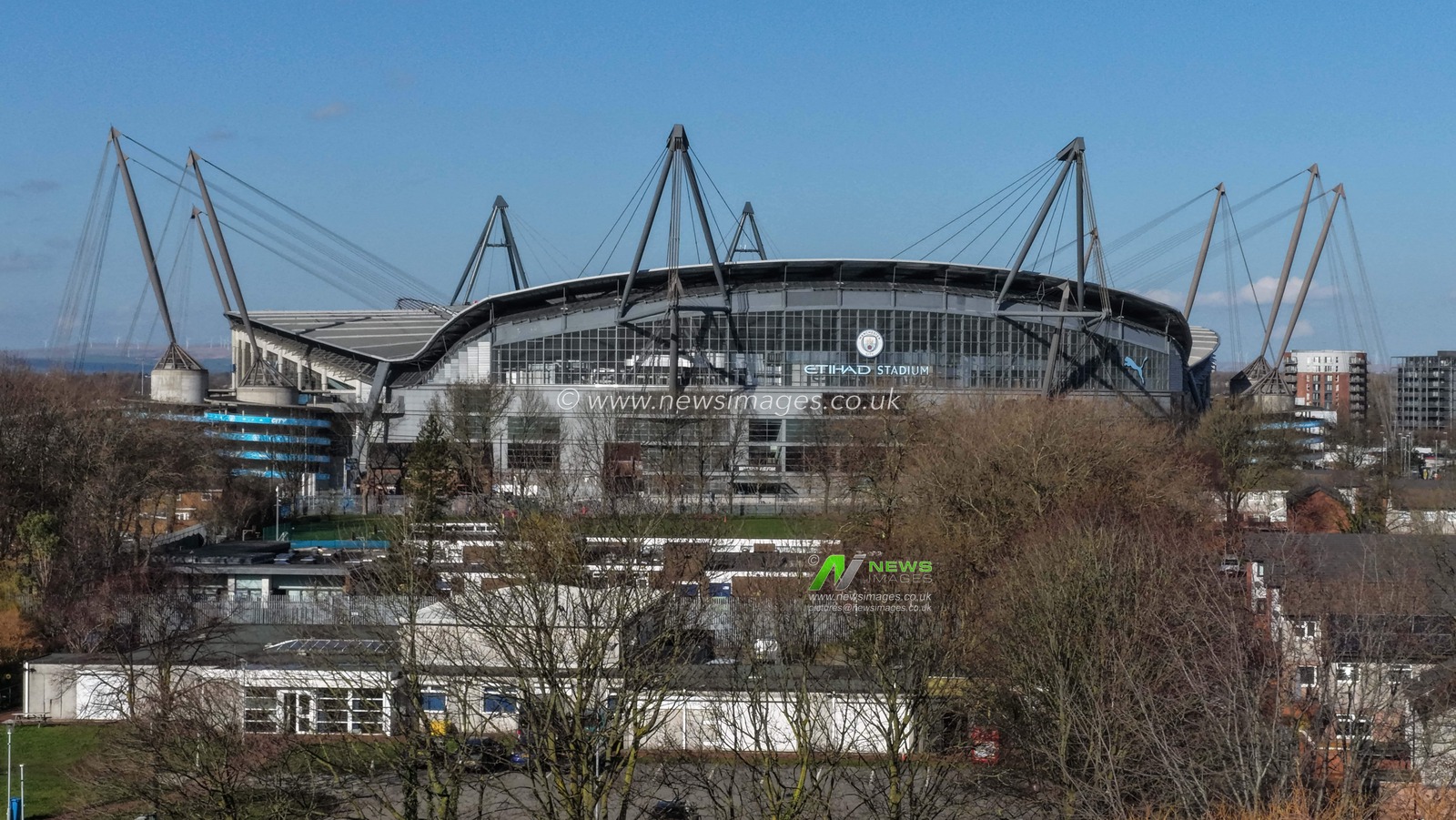 An aerial view of The Etihad Stadium during the Premier League match Manchester City vs Nottingham Forest at Etihad Stadium, Manchester, United Kingdom on 04 March 2026

(Photo by Mark Cosgrove/News Images)