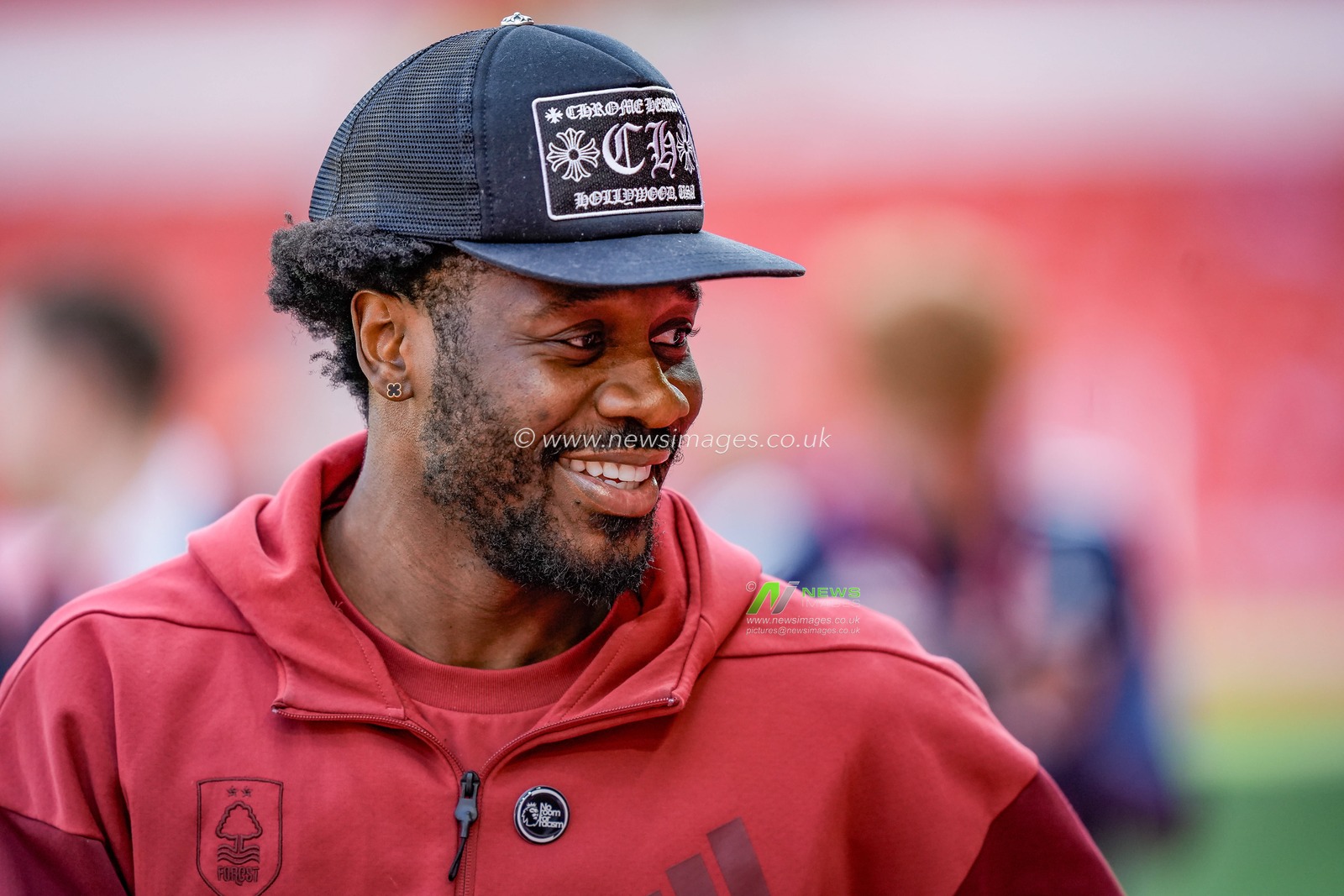 Ola Aina of Nottingham Forest arrives at the stadium prior to kick off during the Premier League match Nottingham Forest vs Burnley at City Ground, Nottingham, United Kingdom on 19 April 2026

(Photo by Maynard Manyowa/News Images)