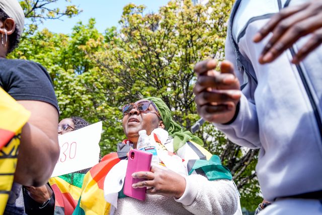 Zimbabweans protest against the proposed constitution amendment