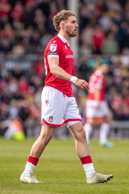 Wrexham's Sam Smith during the Sky Bet League 1 match Wrexham vs Stockport County at SToK Cae Ras, Wrexham, United Kingdom, 22nd March 2025

(Photo by Nik Mesney/News Images)
