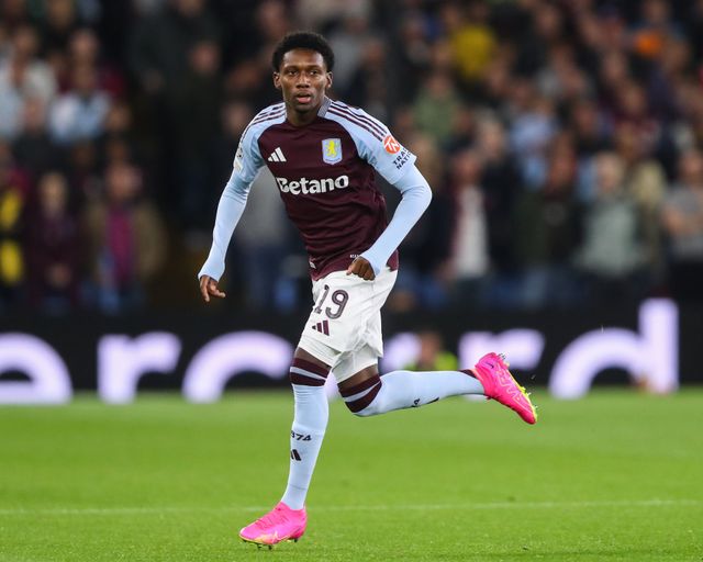 Jaden Philogene-Bidace of Aston Villa during the UEFA Champions League League Stage match Aston Villa vs Bayern Munich at Villa Park, Birmingham, United Kingdom, 2nd October 2024

(Photo by Gareth Evans/News Images)
