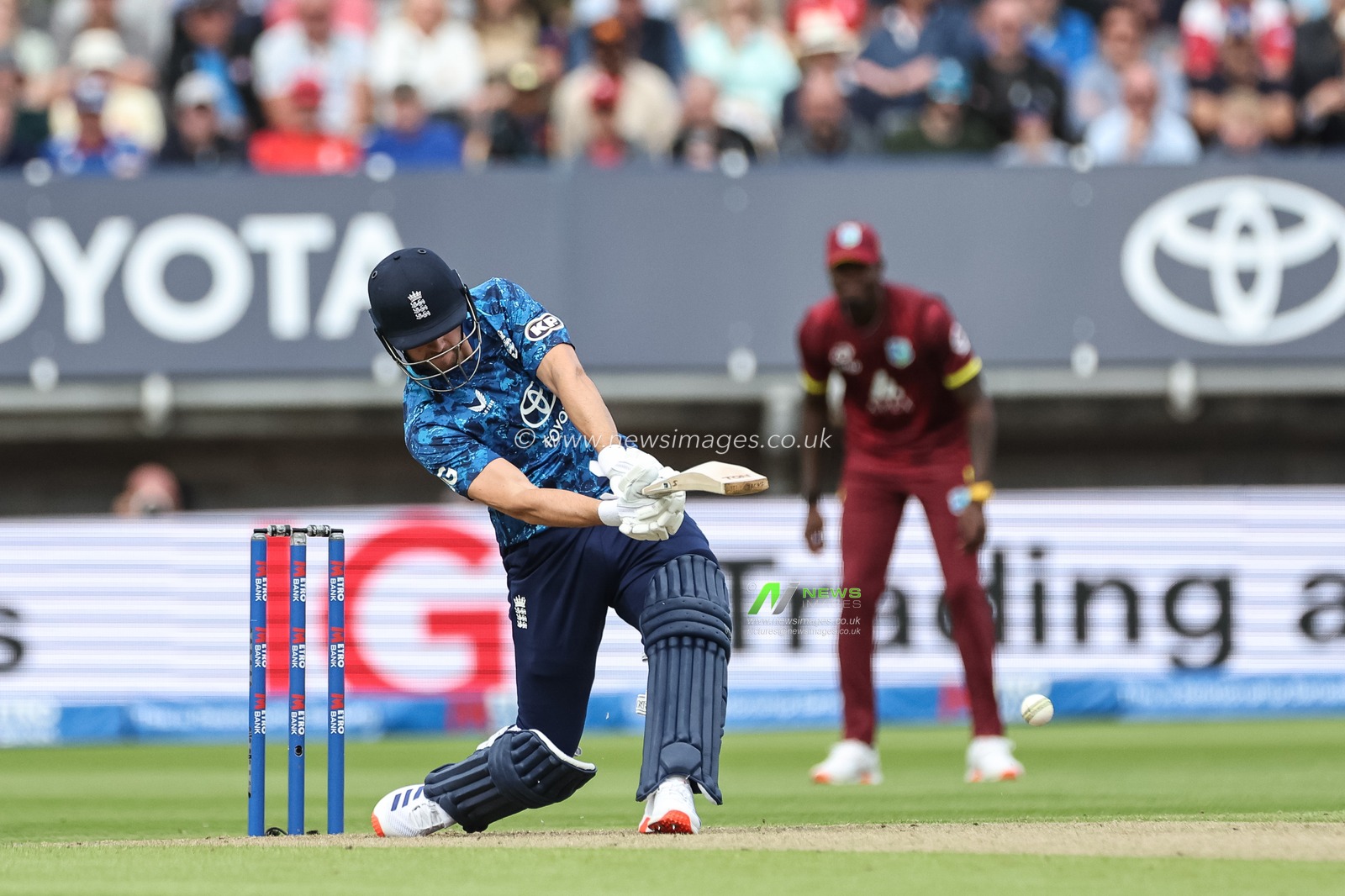Will Jacks of England hits a four (4) during the 1st Metro Bank ODI England vs West Indies at Edgbaston, Birmingham, United Kingdom, 29th May 2025

(Photo by Mark Cosgrove/News Images)