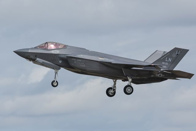 United States Air Force Lockheed Martin F-35 fifth-generation fighter land at RAF Lakenheath, Lakenheath, United Kingdom, 26th June 2025

(Photo by Mark Cosgrove/News Images)