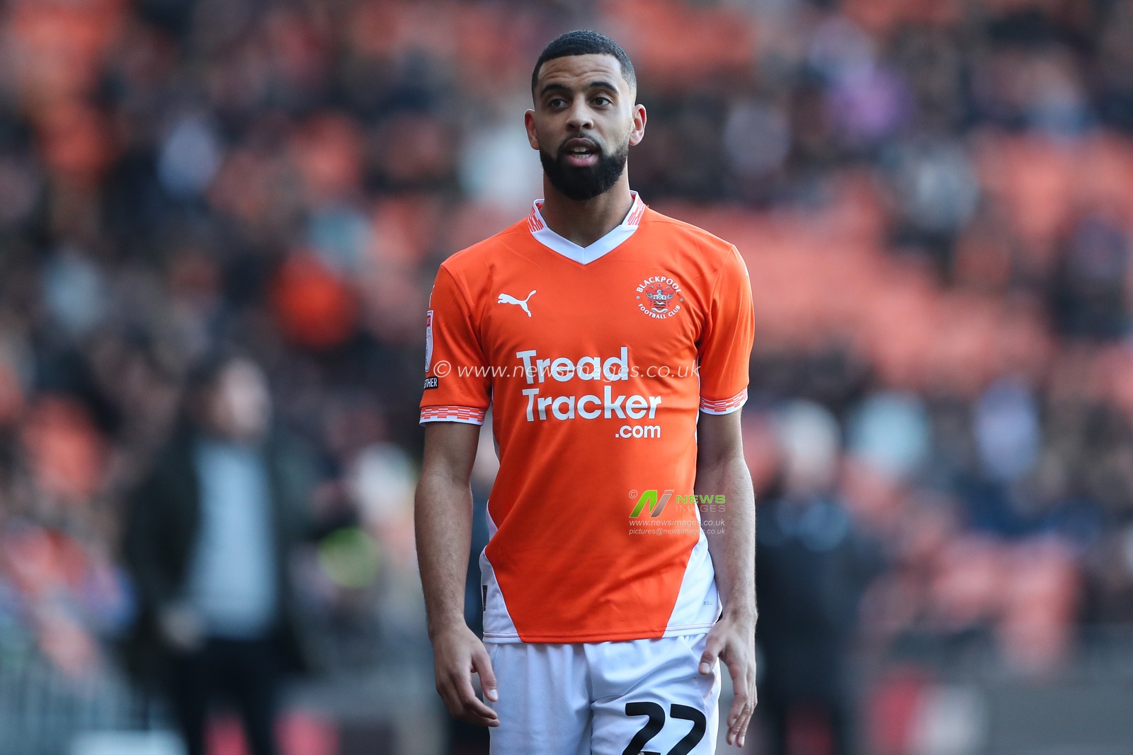 CJ Hamilton of Blackpool during the Sky Bet League 1 match Blackpool vs Crawley Town at Bloomfield Road, Blackpool, United Kingdom, 22nd February 2025

(Photo by Gareth Evans/News Images)