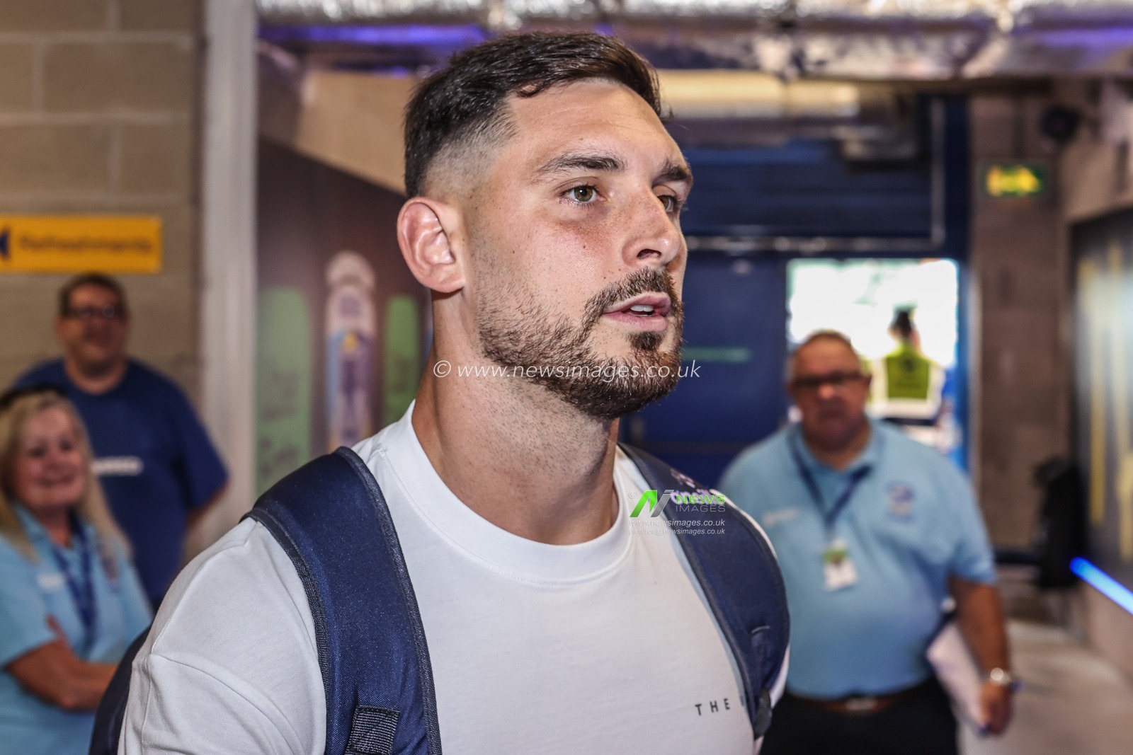 Ryan Matterson of Warrington Wolves arrives during the Betfred Super League Round 22 match Warrington Wolves vs Catalans Dragons at Halliwell Jones Stadium, Warrington, United Kingdom, 14th August 2025

(Photo by Alfie Cosgrove/News Images)