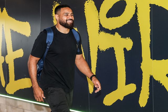 Toafofoa Sipley of Warrington Wolves arrives during the Betfred Super League round 15 match Warrington Wolves vs Leeds Rhinos at The Halliwell Jones Stadium, Warrington, United Kingdom on 18 June 2026

(Photo by Alfie Cosgrove/News Images)