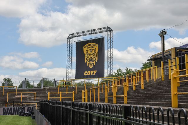 A general view of The OneBore Stadium during the Betfred Super League round 12 match Castleford Tigers vs St Helens at OneBore Stadium, Castleford, Untied Kingdom on 23 May 2026

(Photo by Mark Cosgrove/News Images)