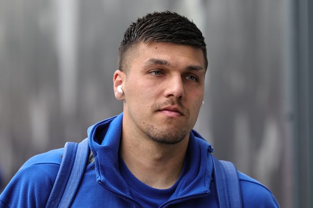 Joel Piroe of Leeds United arrives during the Premier League match Leeds United vs Burnley at Elland Road, Leeds, United Kingdom on 01 May 2026

(Photo by Mark Cosgrove/News Images)