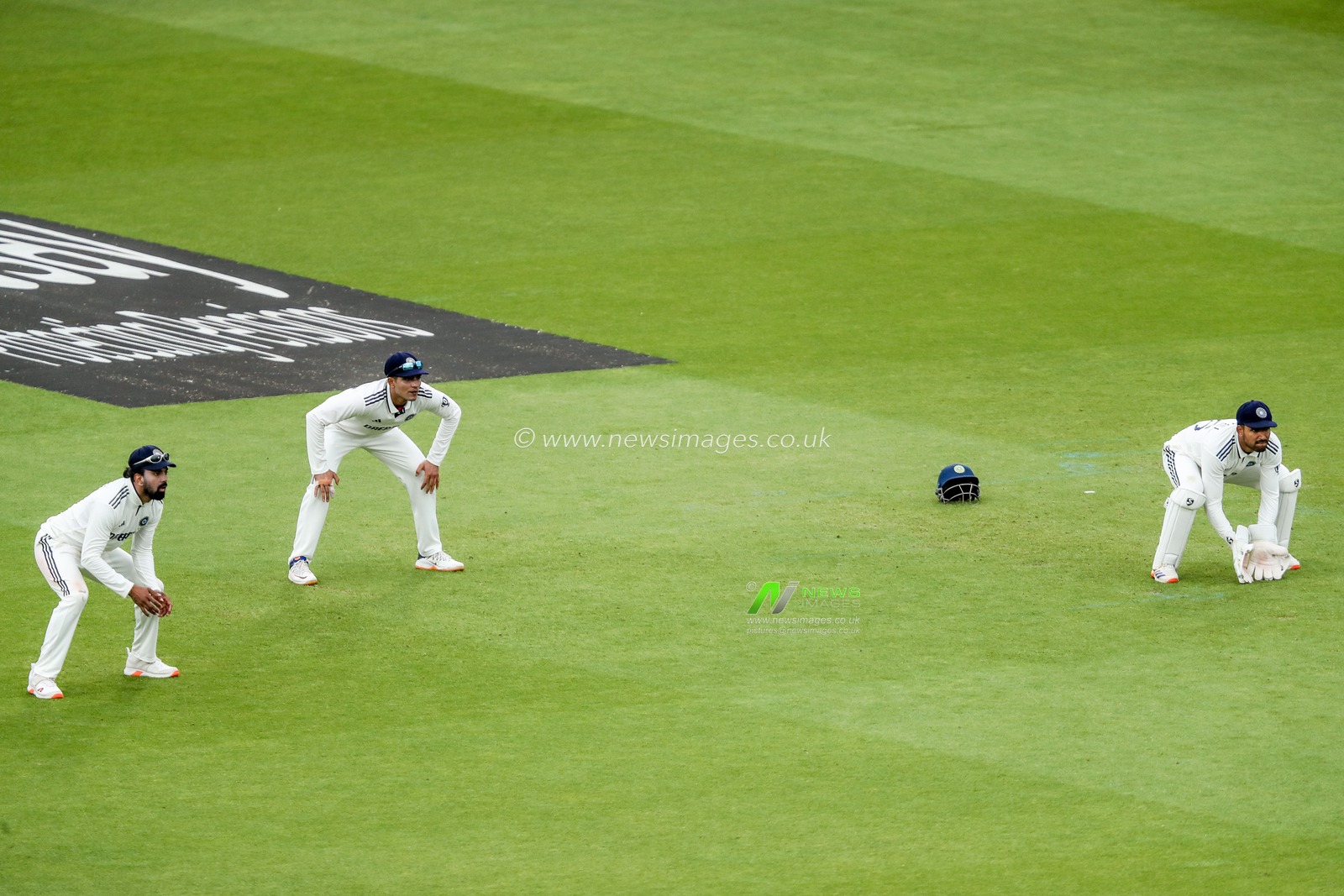 India slips in action during the 5th Rothesay Test Match day 4 England vs India at The Kia Oval, London, United Kingdom, 3rd August 2025

(Photo by Izzy Poles/News Images)