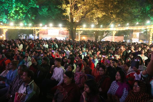 People visit a venue of the 30th Kolkata International Film Festival in Kolkata, India, on December 10, 2024.Pictures by Debajyoti Chakraborty.(Photo: Debajyoti Chakraborty/News Images)