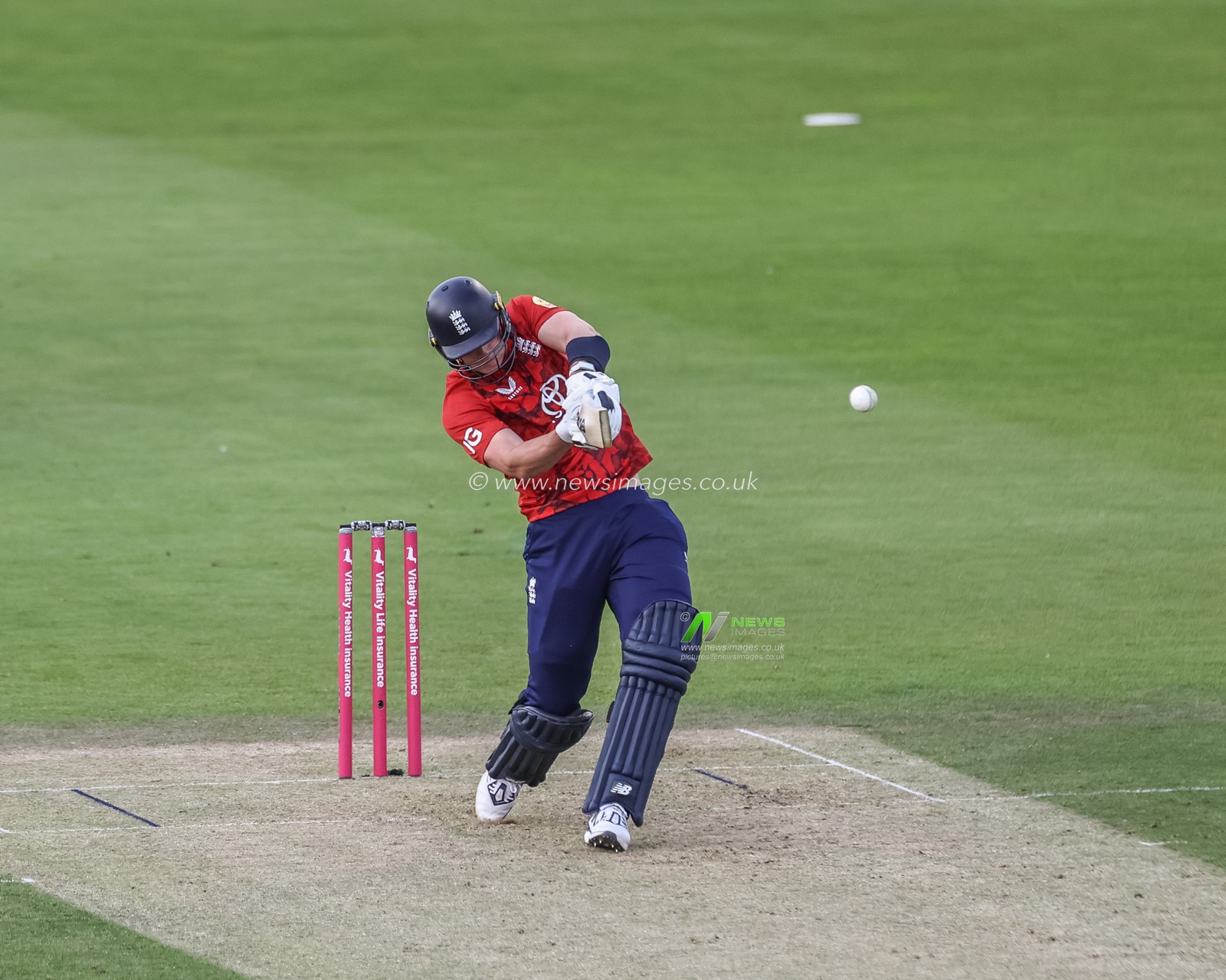 Jamie Smith of England hits a six (6) during the 1st Vitality T20 International Series England v West Indies at Banks Homes Riverside Stadium, Chester-le-street, United Kingdom, 6th June 2025

(Photo by Mark Cosgrove/News Images)