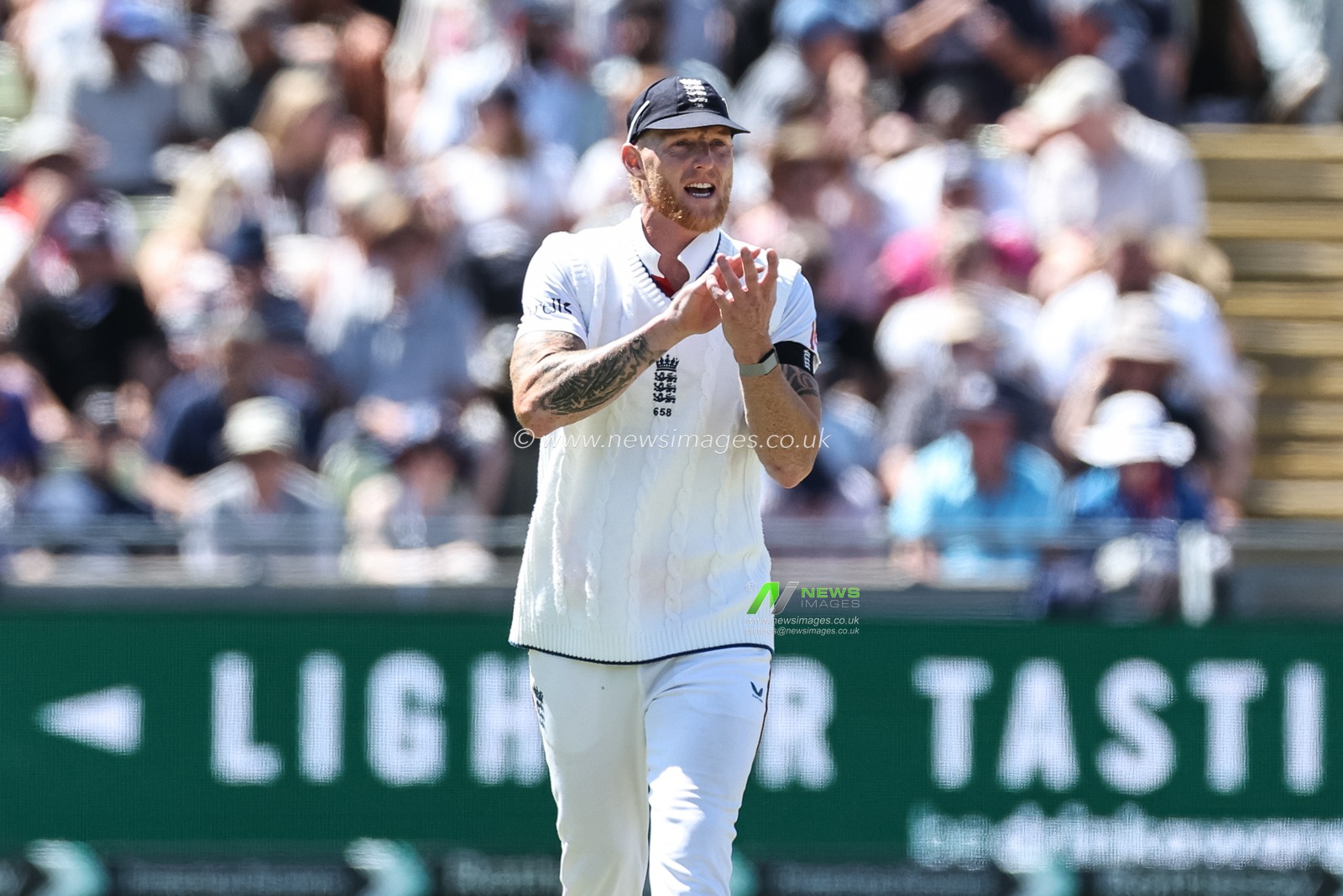 England captain Ben Stokes applauds his players during the 2nd Rothesay Test Match Day 1 England vs India at Edgbaston, Birmingham, United Kingdom, 2nd July 2025

(Photo by Mark Cosgrove/News Images)