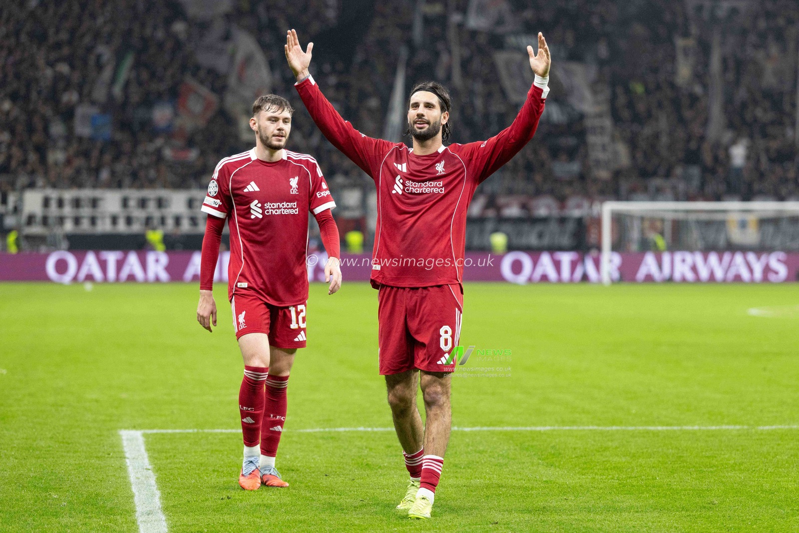 Dominik Szoboszlai of Liverpool scores and celebrates, 1-5, during the UEFA Champions League Matchday 3 of 8 Eintracht Frankfurt vs Liverpool at Deutsche Bank Park, Frankfurt, Germany, 22nd October 2025

(Photo by Ian Stephen/News Images)