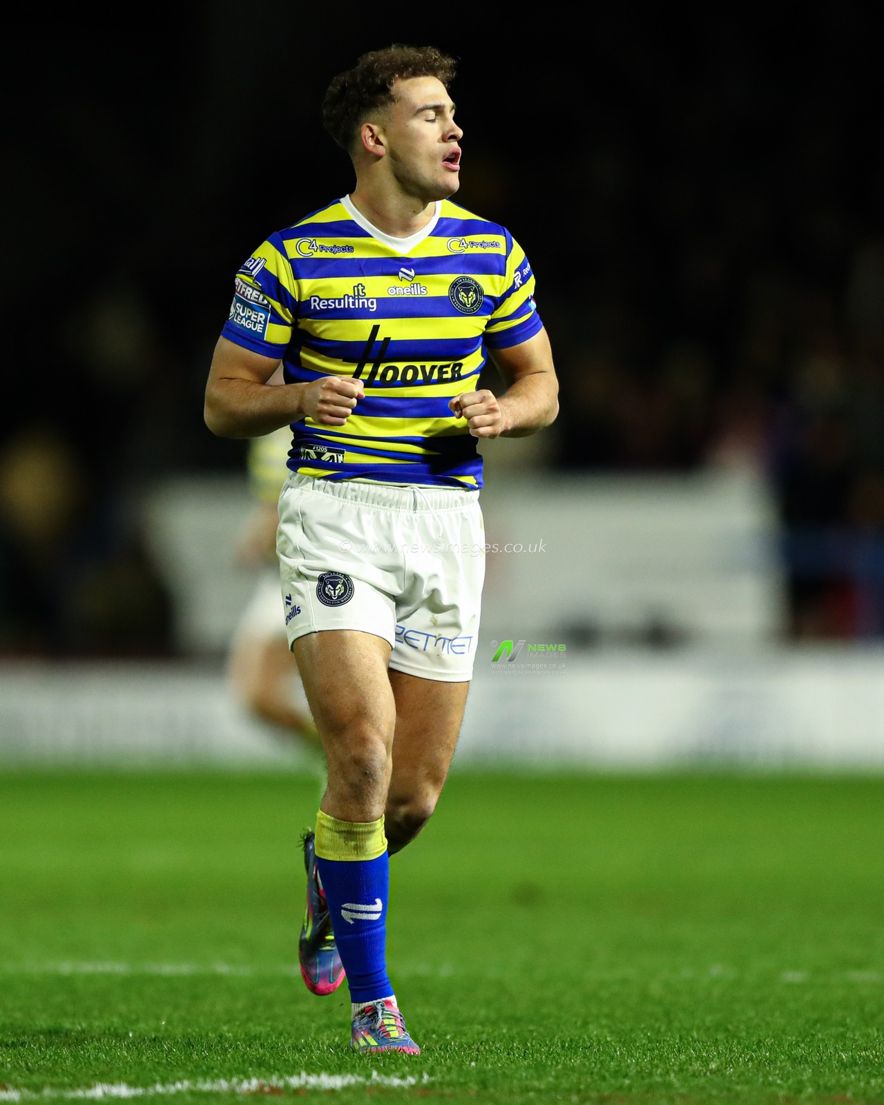 Cai Taylor-Wray of Warrington Wolves during the Betfred Super League Round 1 match Warrington Wolves vs St Helens at The Halliwell Jones Stadium, Warrington, United Kingdom on 13 February 2026

(Photo by Jorge Horsted/News Images)