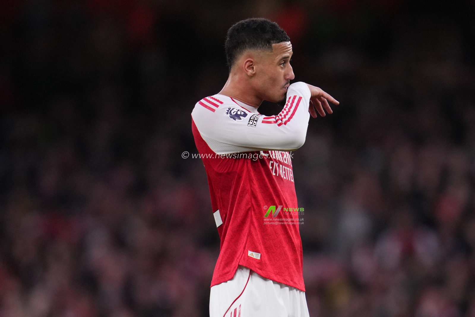 William Saliba of Arsenal during the Premier League match Arsenal vs Sunderland at Emirates, London, United Kingdom on 07 February 2026

(Photo by Harvey Murphy/News Images)