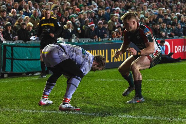 Ollie Thorley of Gloucester Rugby during the Gallagher Premiership match Leicester Tigers vs Gloucester Rugby at Mattioli Woods Welford Road Stadium, Leicester, United Kingdom, 19th December 2025

(Photo by Craig Evans/News Images)

*** GER AUT SUI OUT ***