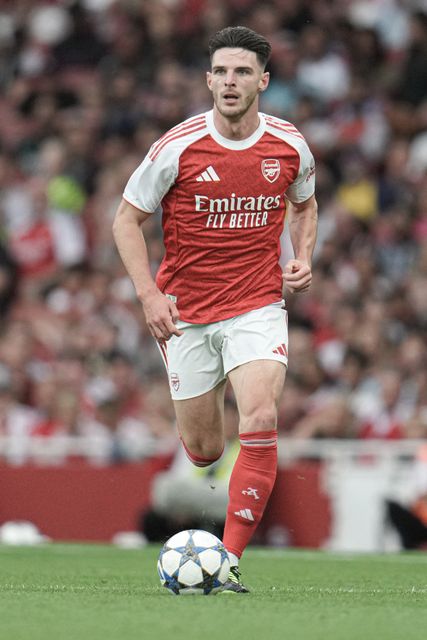 Declan Rice of Arsenal on the ball during the Pre-season friendly match Arsenal vs Villarreal at Emirates Stadium, London, United Kingdom, 6th August 2025

(Photo by Harvey Murphy/News Images)