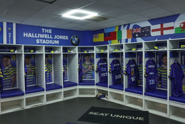 Warrington team lockers in the dressing room during the Betfred Challenge Cup round 4 match Goole Vikings vs Warrington Wolves at The Halliwell Jones Stadium, Warrington, United Kingdom on 14 March 2026

(Photo by Mark Cosgrove/News Images)
