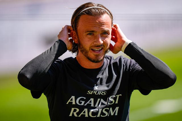 James Maddison of Tottenham Hotspur in the pregame warmup session  during the Premier League match Wolverhampton Wanderers vs Tottenham Hotspur at Molineux, Wolverhampton, United Kingdom on 25 April 2026

(Photo by Maynard Manyowa/News Images)