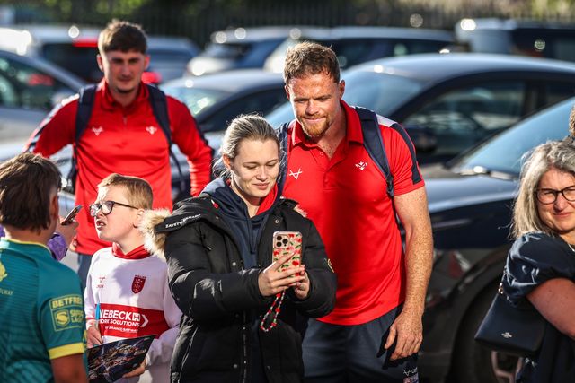 Joe Burgess of Hull KR arrives during the Betfred Super League round 10 match Hull KR vs Castleford Tigers at Sewell Group Craven Park, Hull, United Kingdom on 30 April 2026

(Photo by Alfie Cosgrove/News Images)