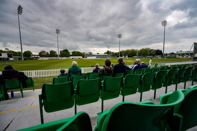 A general view of the fans watching the game with low attendance during the County Championship Division One day 3 Leicestershire vs Nottinghamshire at Grace Road, Leicester, United Kingdom on 03 May 2026

(Photo by Maynard Manyowa/News Images)