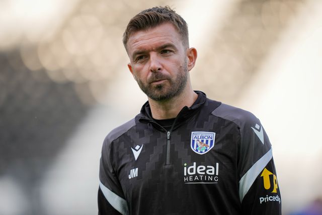 James Morrison manager of West Bromwich Albion inspects the pitch prior to kick off during the Sky Bet Championship match Derby County vs West Bromwich Albion at Pride Park Stadium, Derby, United Kingdom on 09 September 2026

(Photo by Maynard Manyowa/News Images)