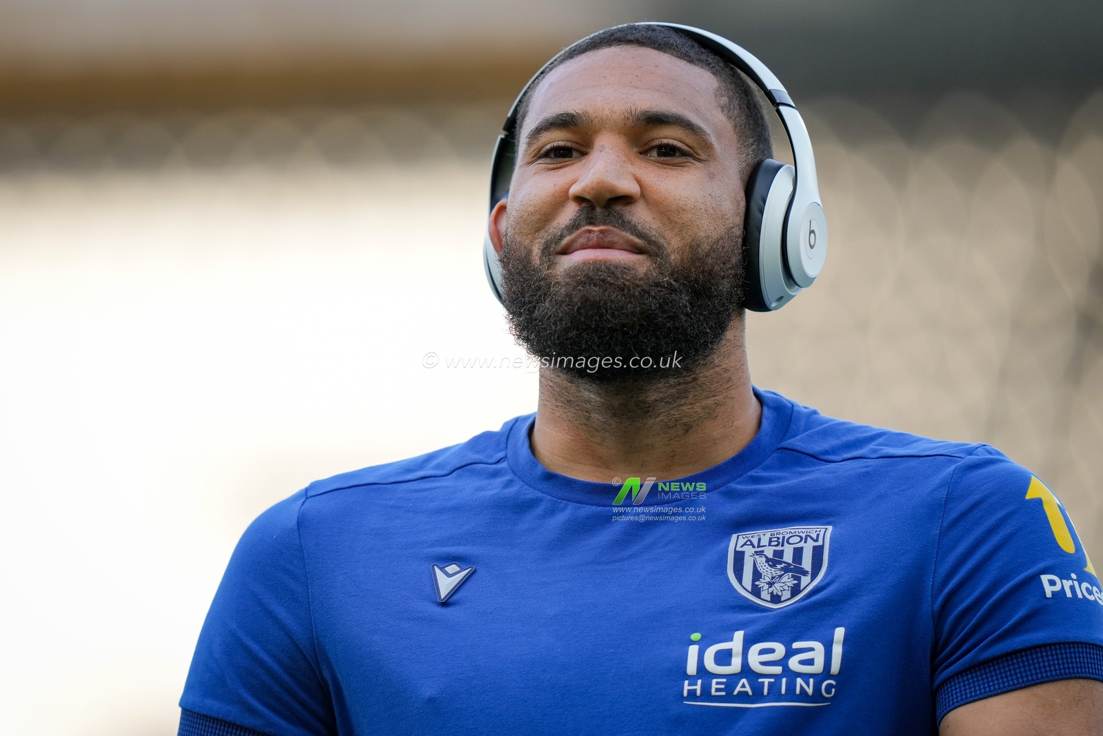 George Campbell of West Bromwich Albion inspects the pitch prior to kick off during the Sky Bet Championship match Derby County vs West Bromwich Albion at Pride Park Stadium, Derby, United Kingdom on 09 September 2026

(Photo by Maynard Manyowa/News Images)