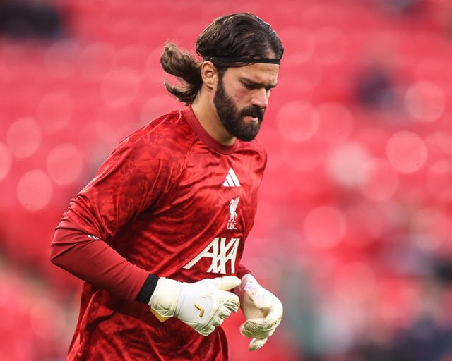Liverpool goalkeeper Alisson Becker in the pregame warmup session during the UEFA Champions League Matchday 1 of 8 match Liverpool vs Atletico Madrid at Anfield, Liverpool, United Kingdom on 09 September 2026

(Photo by Alfie Cosgrove/News Images)