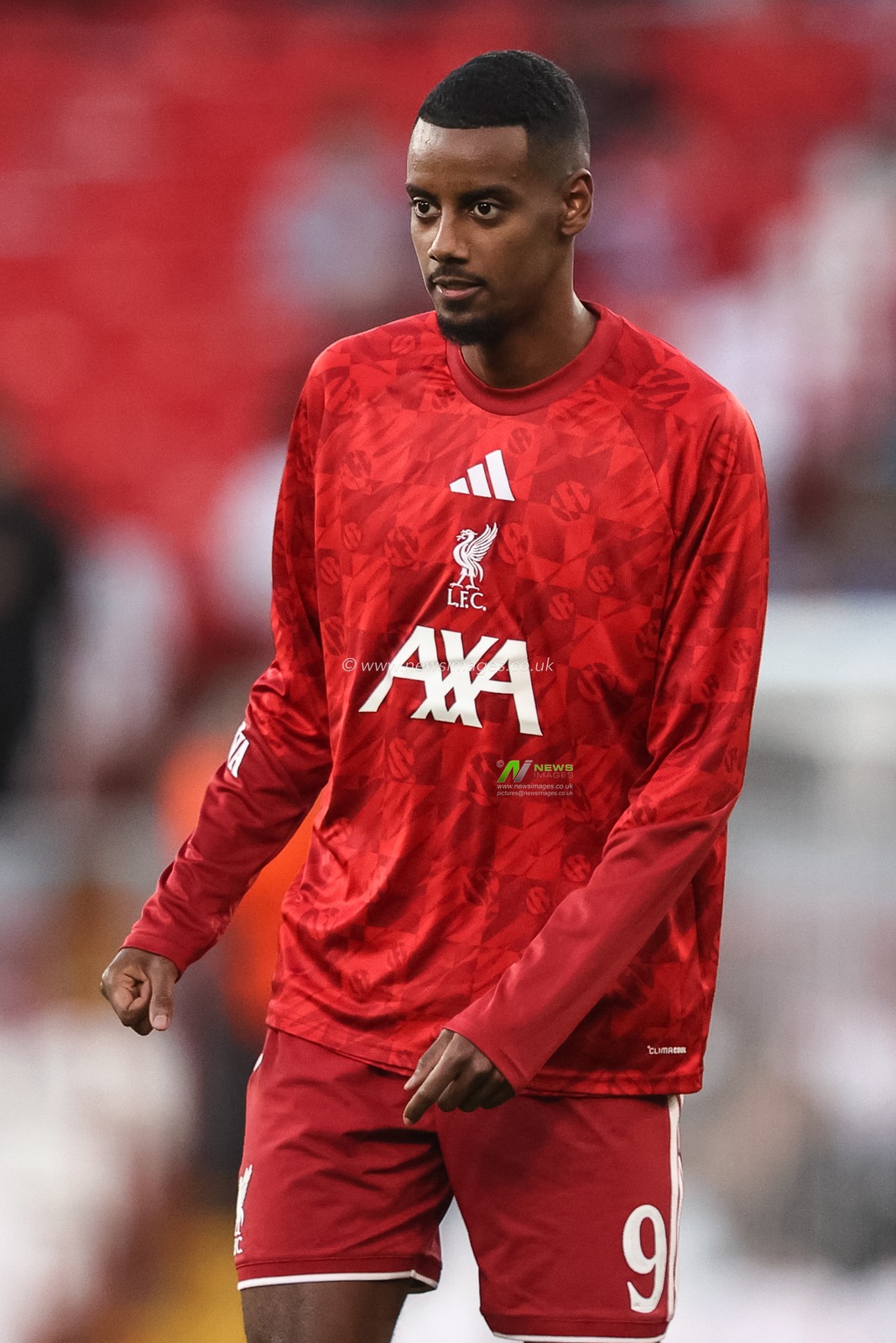 Alexander Isak of Liverpool in the pregame warmup session during the UEFA Champions League Matchday 1 of 8 match Liverpool vs Atletico Madrid at Anfield, Liverpool, United Kingdom on 09 September 2026

(Photo by Alfie Cosgrove/News Images)