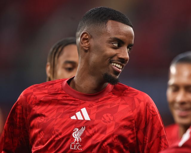 Alexander Isak of Liverpool full of smiles in the pregame warmup session during the UEFA Champions League Matchday 1 of 8 match Liverpool vs Atletico Madrid at Anfield, Liverpool, United Kingdom on 09 September 2026

(Photo by Alfie Cosgrove/News Images)