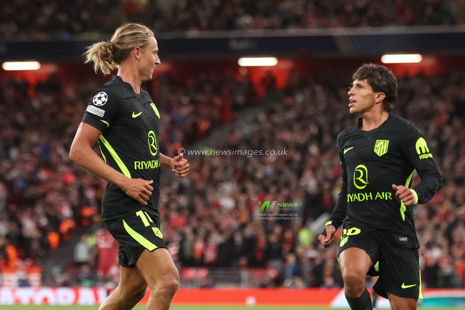 Marcos Llorente of Atlético Madrid celebrates his goal to make it 0-1 during the UEFA Champions League Matchday 1 of 8 match Liverpool vs Atletico Madrid at Anfield, Liverpool, United Kingdom on 09 September 2026

(Photo by Alfie Cosgrove/News Images)