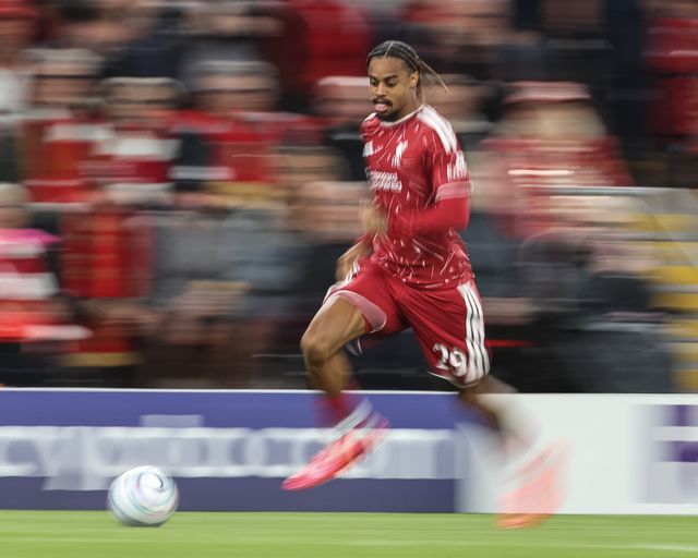 Bradley Barcola of Liverpool breaks with the ball during the UEFA Champions League Matchday 1 of 8 match Liverpool vs Atletico Madrid at Anfield, Liverpool, United Kingdom on 09 September 2026

(Photo by Alfie Cosgrove/News Images)