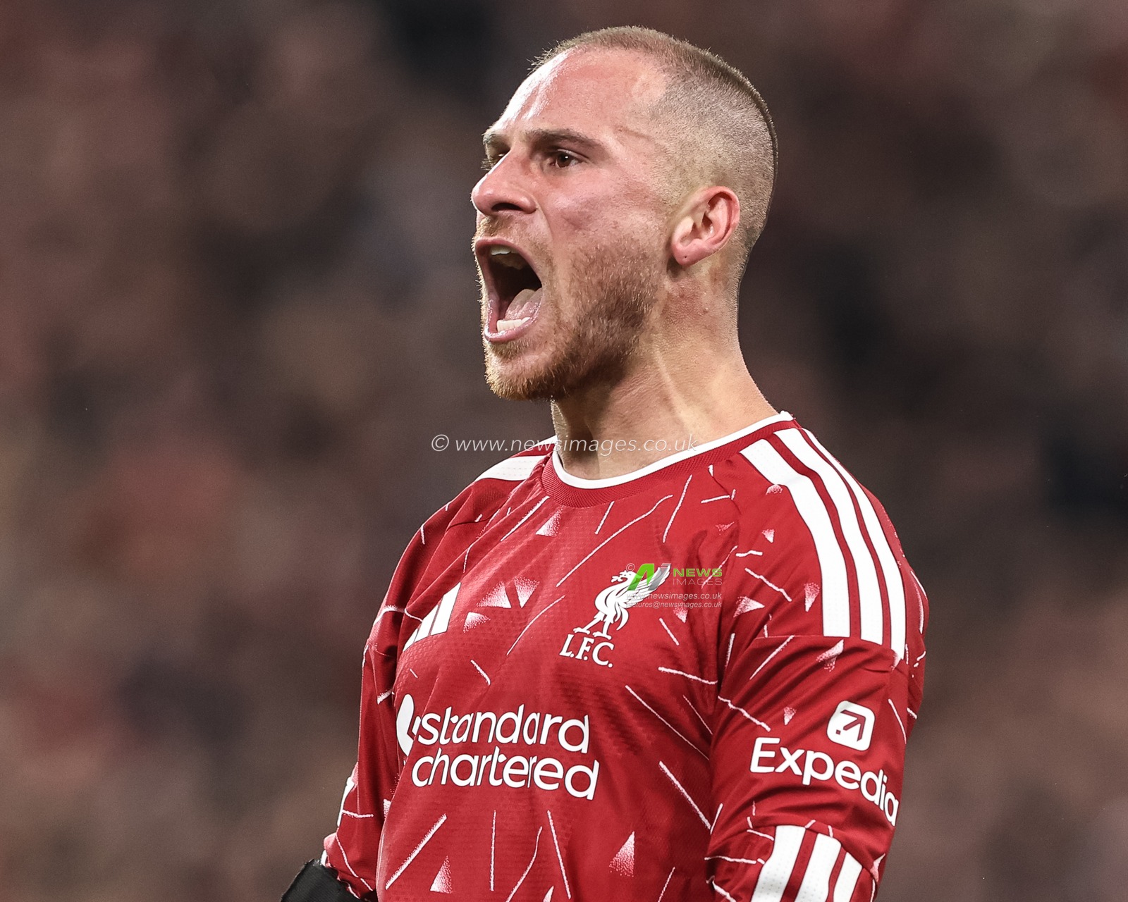 Alexis Mac Allister of Liverpool celebrates his goal to make it 2-1 during the UEFA Champions League Matchday 1 of 8 match Liverpool vs Atletico Madrid at Anfield, Liverpool, United Kingdom on 09 September 2026

(Photo by Alfie Cosgrove/News Images)