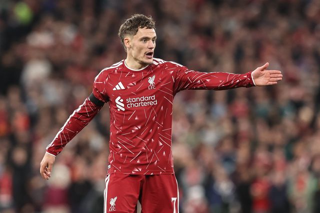 Florian Wirtz of Liverpool reacts during the UEFA Champions League Matchday 1 of 8 match Liverpool vs Atletico Madrid at Anfield, Liverpool, United Kingdom on 09 September 2026

(Photo by Alfie Cosgrove/News Images)